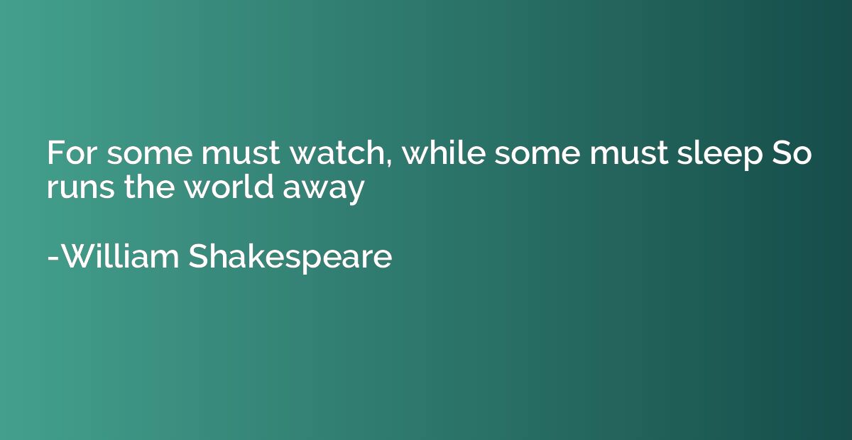 William Shakespeare quote about sleep